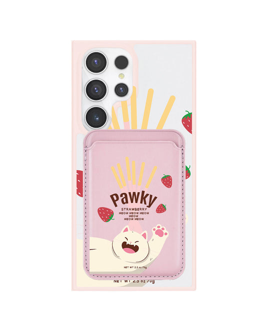 Android Magnetic Wallet Case - Pawky Cat
