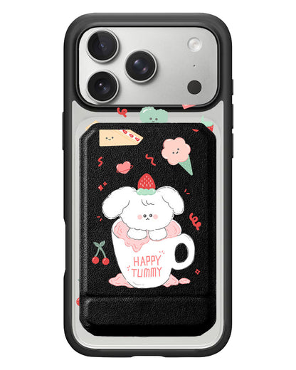 iPhone Magnetic Multifold Wallet - Happy Tummy