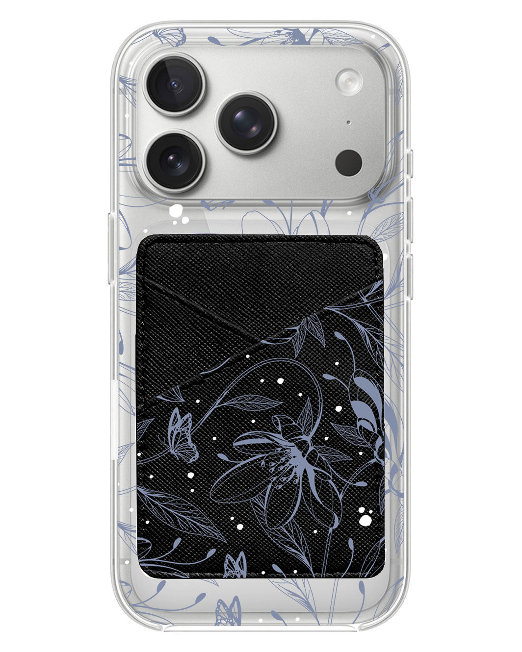 iPhone Phone Wallet Case - Sketchy Flower & Butterfly 2.0