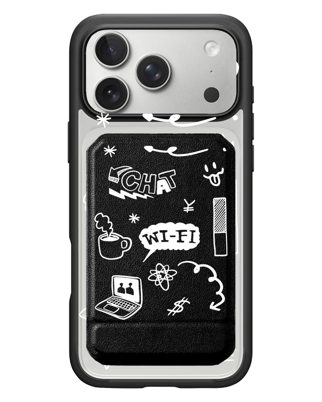 iPhone Magnetic Multifold Wallet - Social White