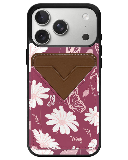 iPhone Avant Wallet Case - Butterfly & Daisy