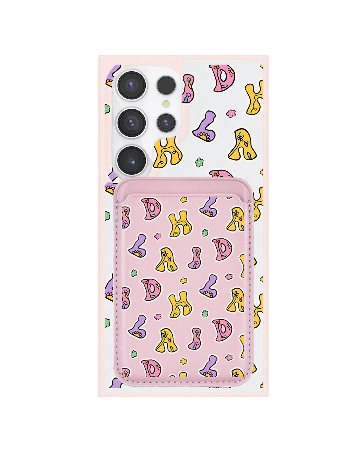 Android Magnetic Wallet Case - Playful Monogram 7.0