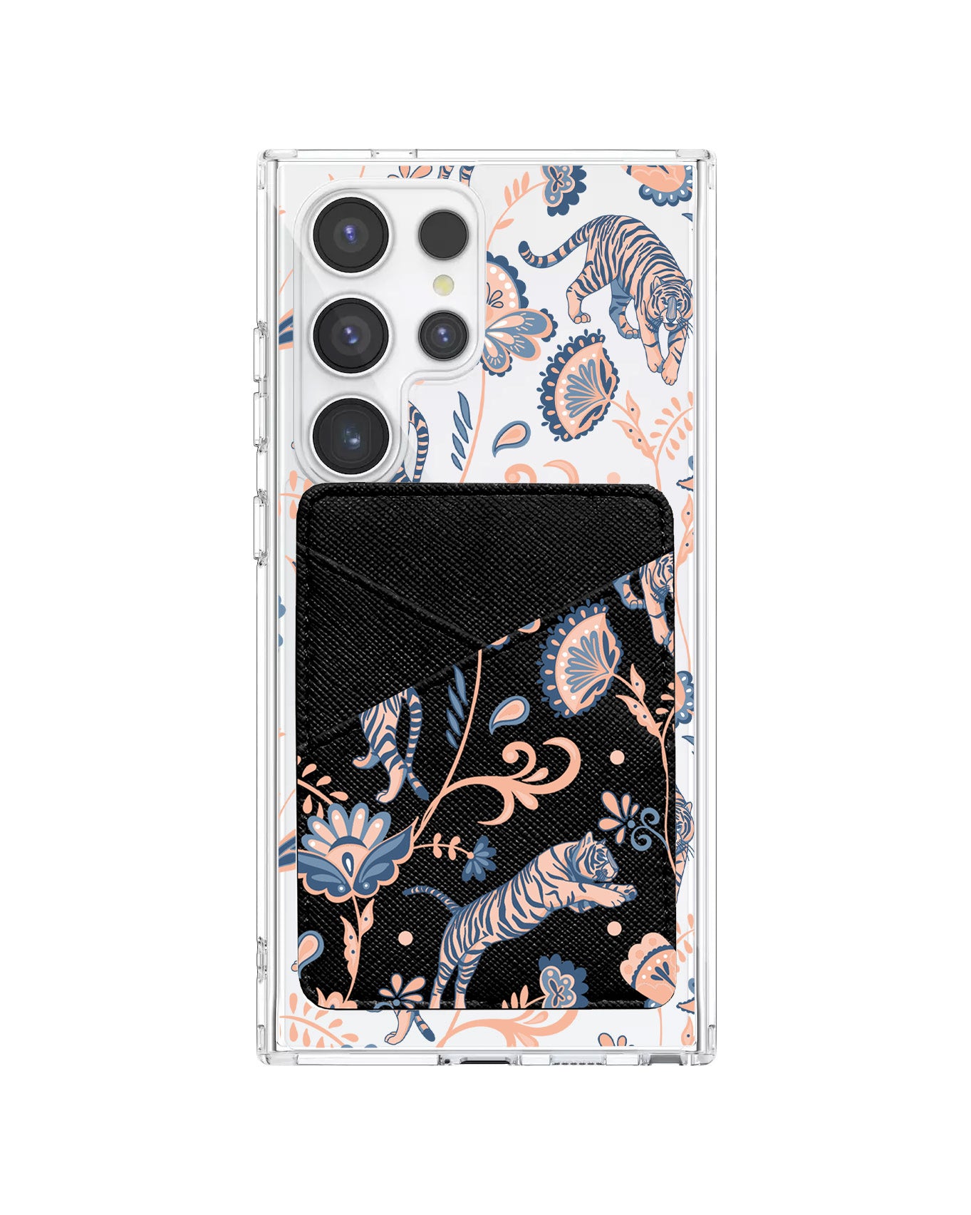 Android Phone Wallet Case - Tiger & Floral 5.0