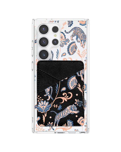 Android Phone Wallet Case - Tiger & Floral 5.0