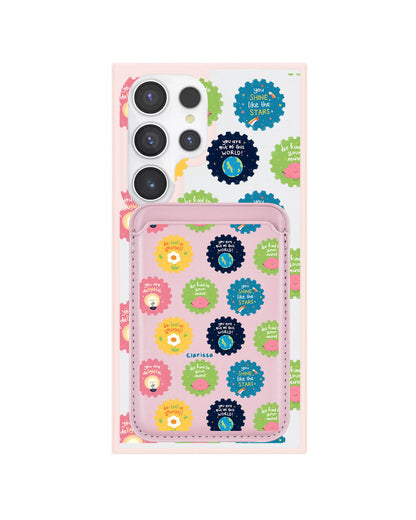 Android Magnetic Wallet Case - Quotes Stamps