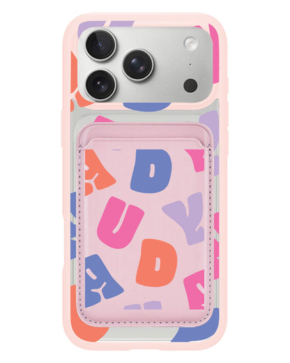 iPhone Magnetic Wallet Case - Chubby Monogram