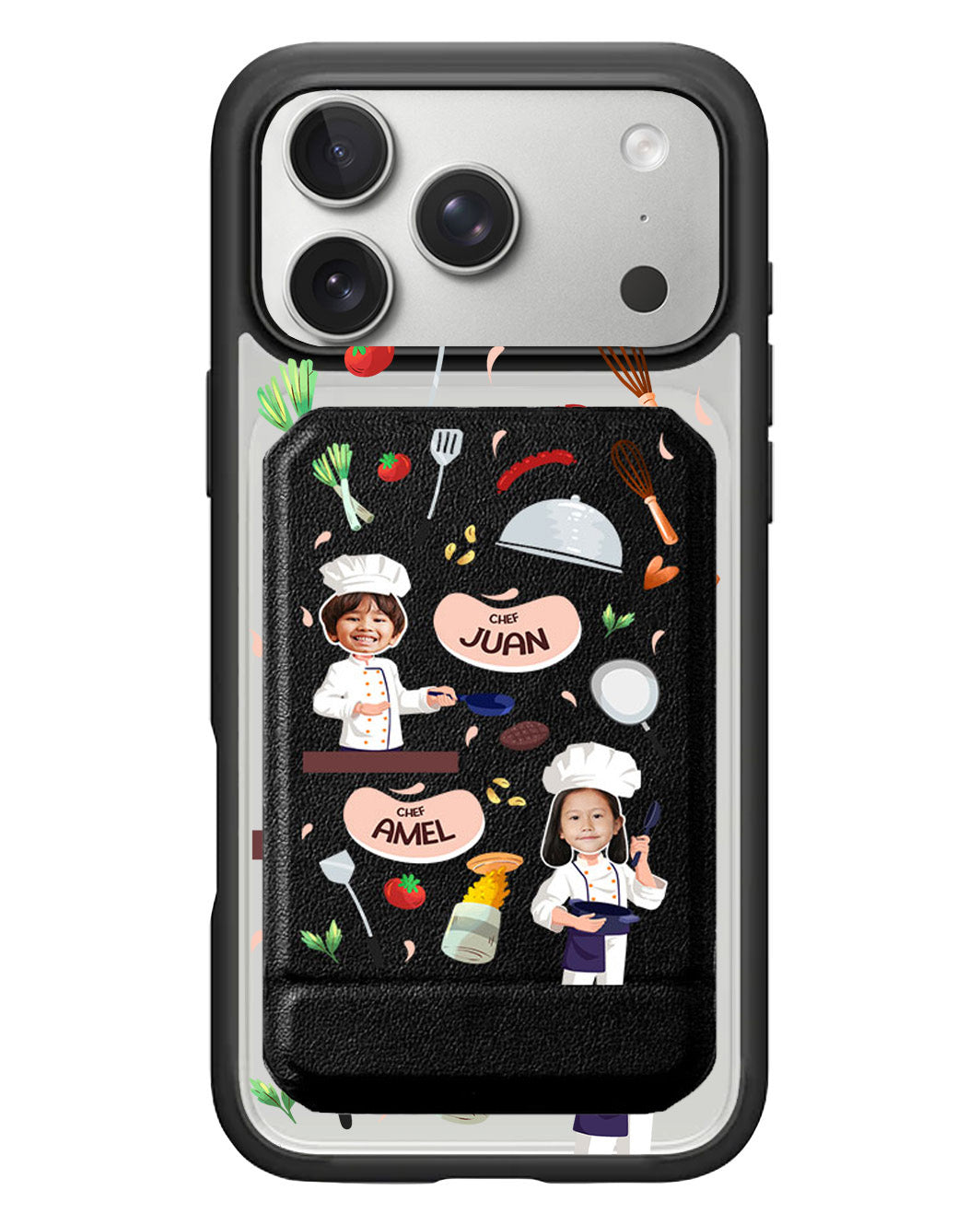 iPhone Magnetic Multifold Wallet - Face Grid Dream Chef