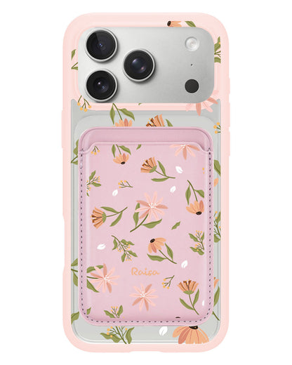 iPhone Magnetic Wallet Case - Cosmos Flower