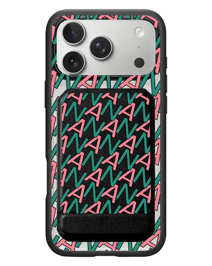 iPhone Magnetic Multifold Wallet - Initial Monogram 7.0
