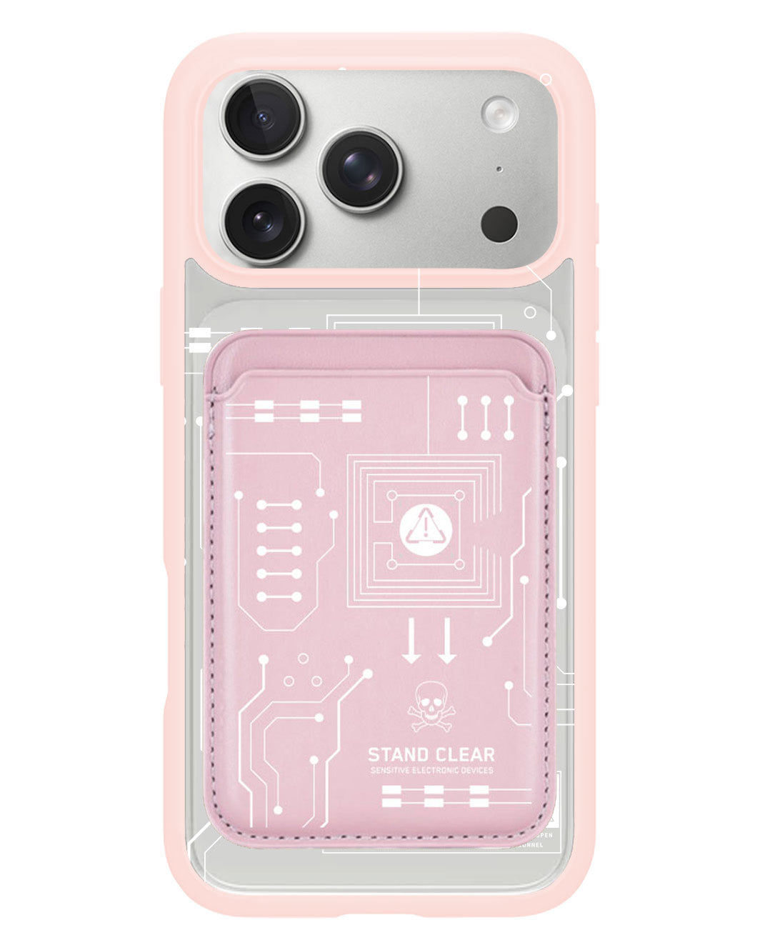 iPhone Magnetic Wallet Case - Circuit White