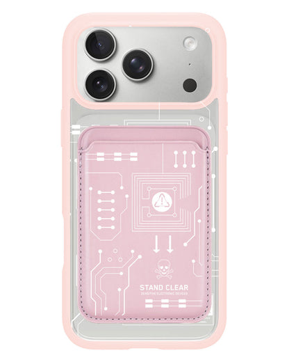 iPhone Magnetic Wallet Case - Circuit White