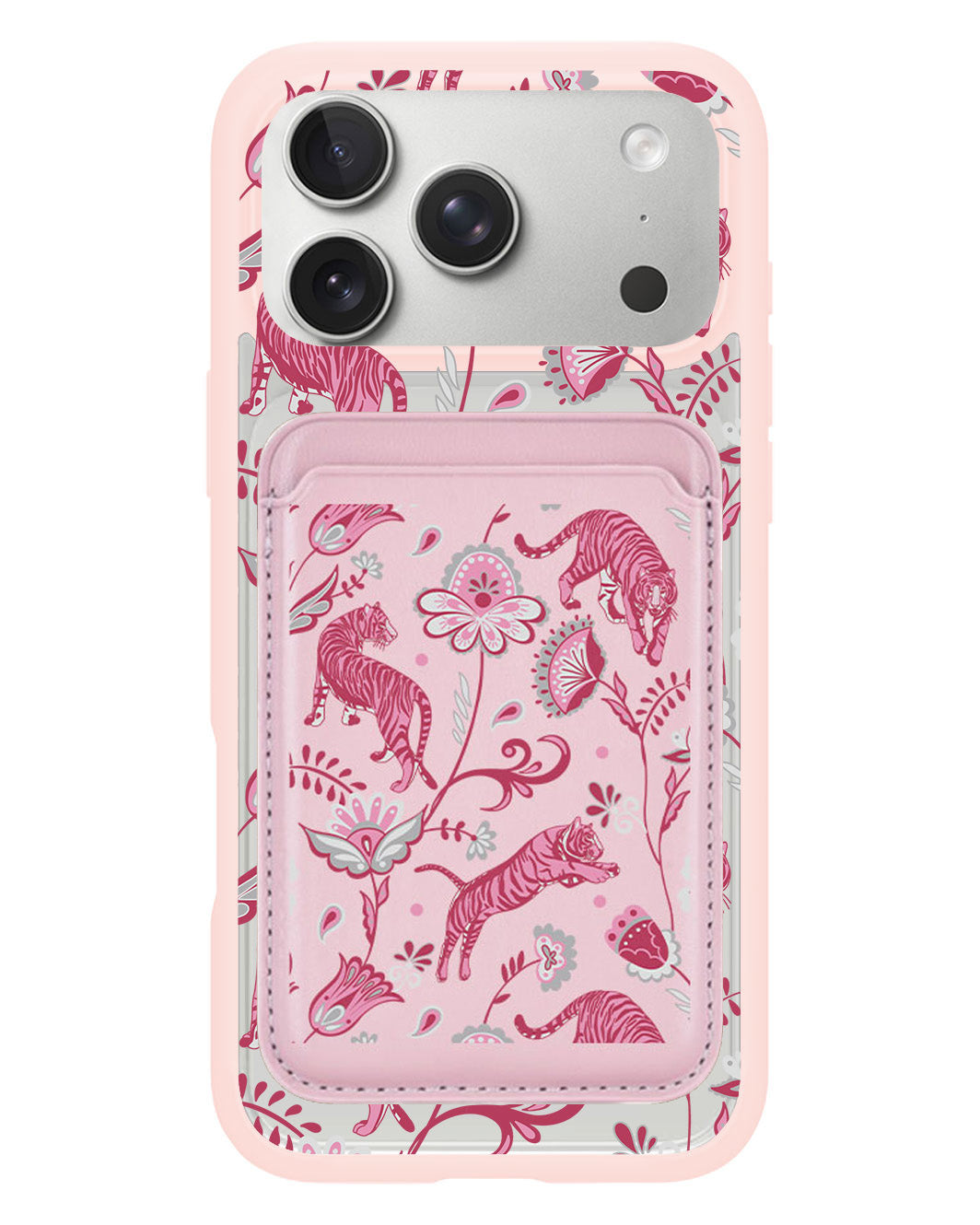 iPhone Magnetic Wallet Case - Tiger & Floral 7.0