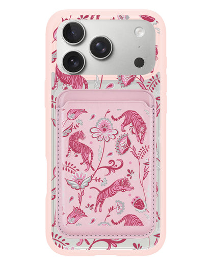 iPhone Magnetic Wallet Case - Tiger & Floral 7.0