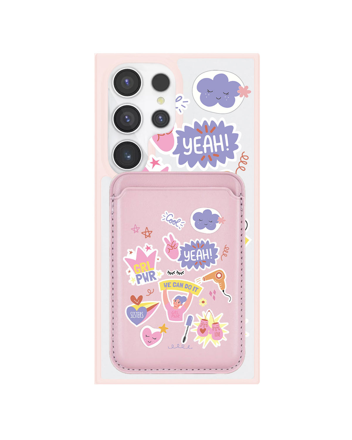 Android Magnetic Wallet Case - Girl Power Sticker Pack