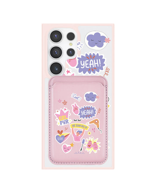 Android Magnetic Wallet Case - Girl Power Sticker Pack