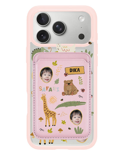 iPhone Magnetic Wallet Case - Face Grid Safari