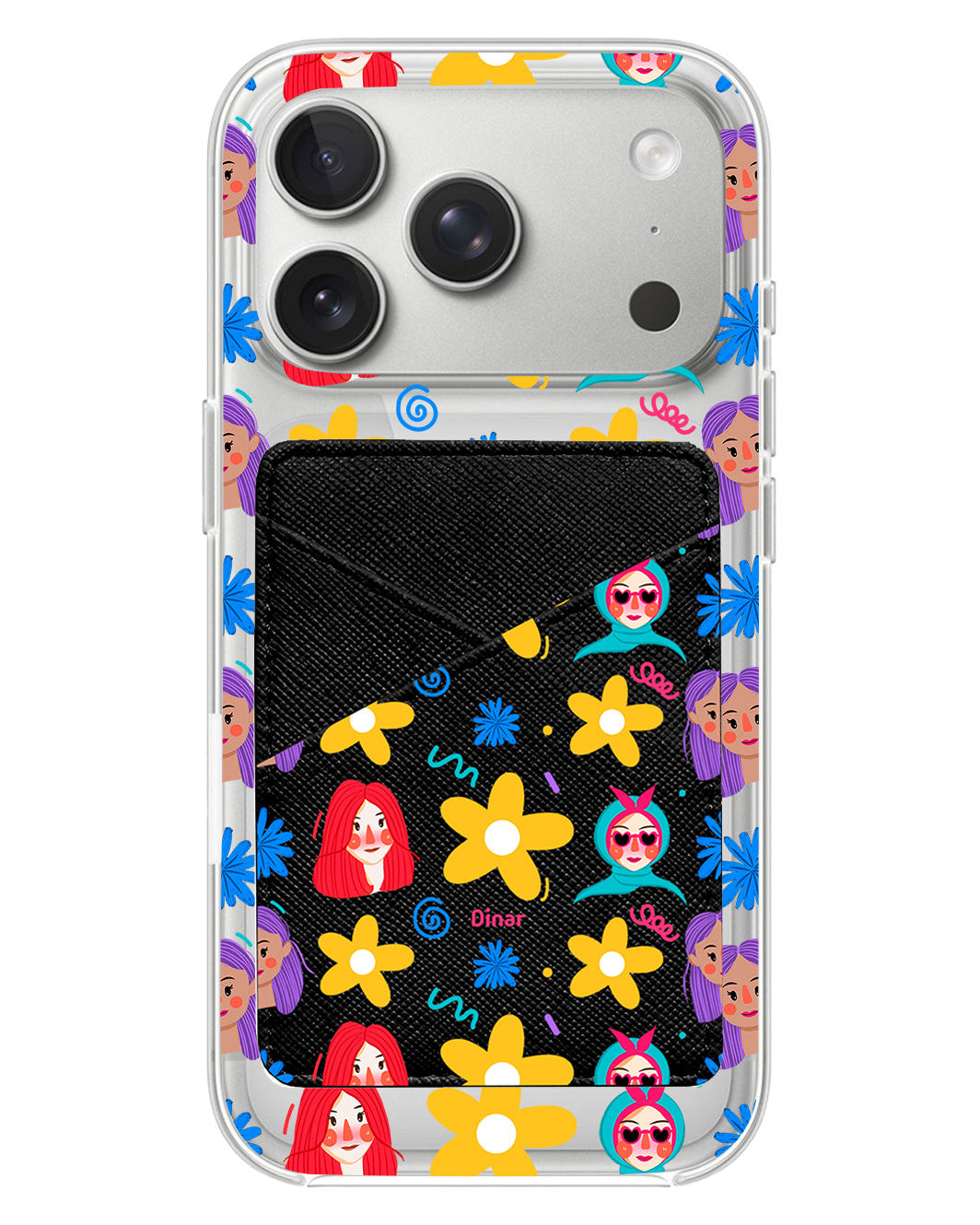 iPhone Phone Wallet Case - Daisy Faces