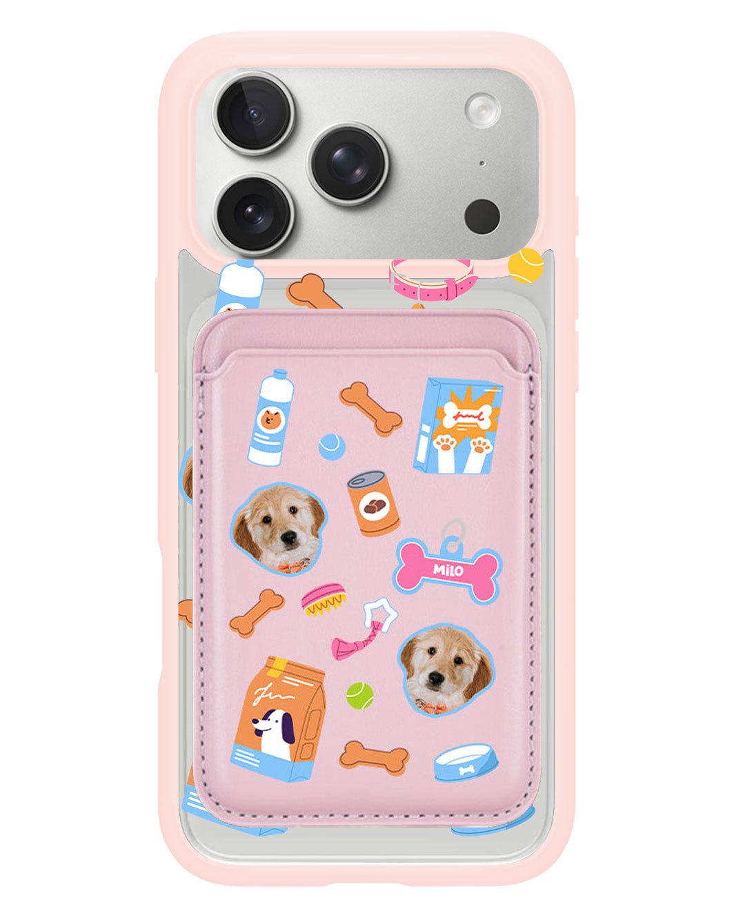 iPhone Magnetic Wallet Case - Pet Grid Puppy Sweet Treats