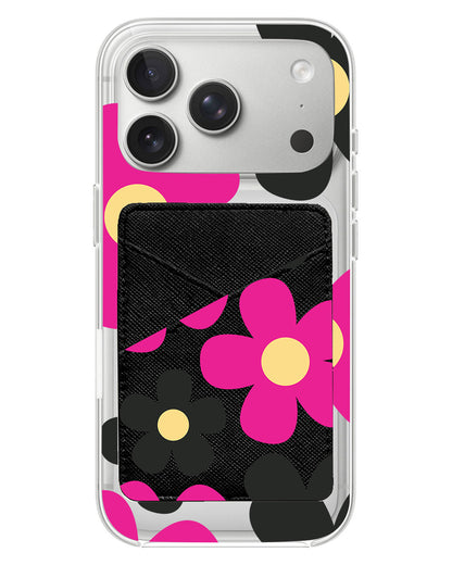 iPhone Phone Wallet Case - Daisy Hot Pink
