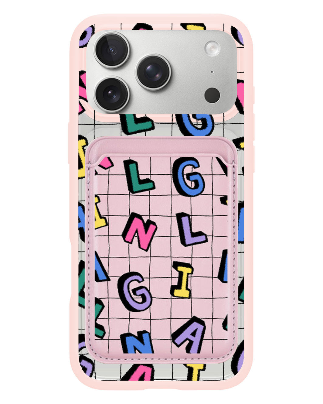 iPhone Magnetic Wallet Case - Playful Monogram 2.0