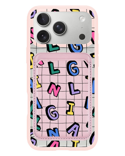 iPhone Magnetic Wallet Case - Playful Monogram 2.0