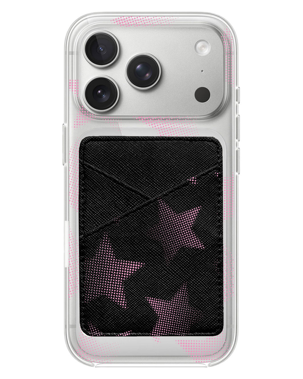 iPhone Phone Wallet Case - Pink Star