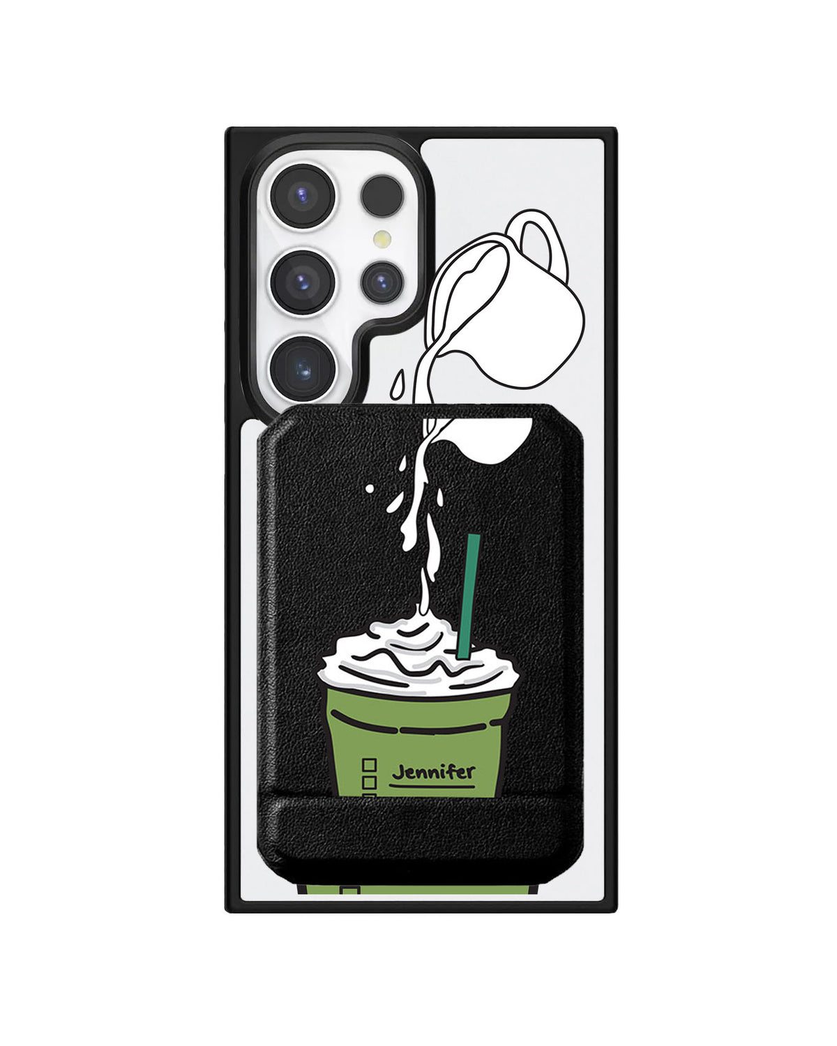 Android Magnetic Multifold Wallet - Matcha Frappe