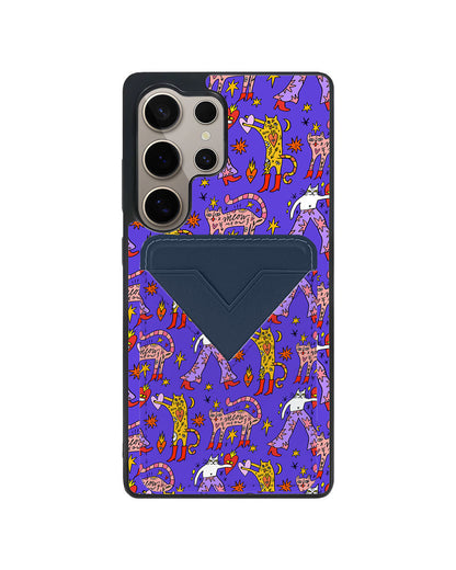 Android Avant Wallet Case - Violet Meow