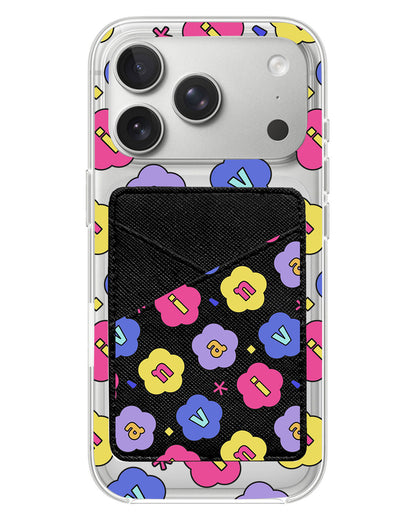 iPhone Phone Wallet Case - Flower Petals Monogram 2.0