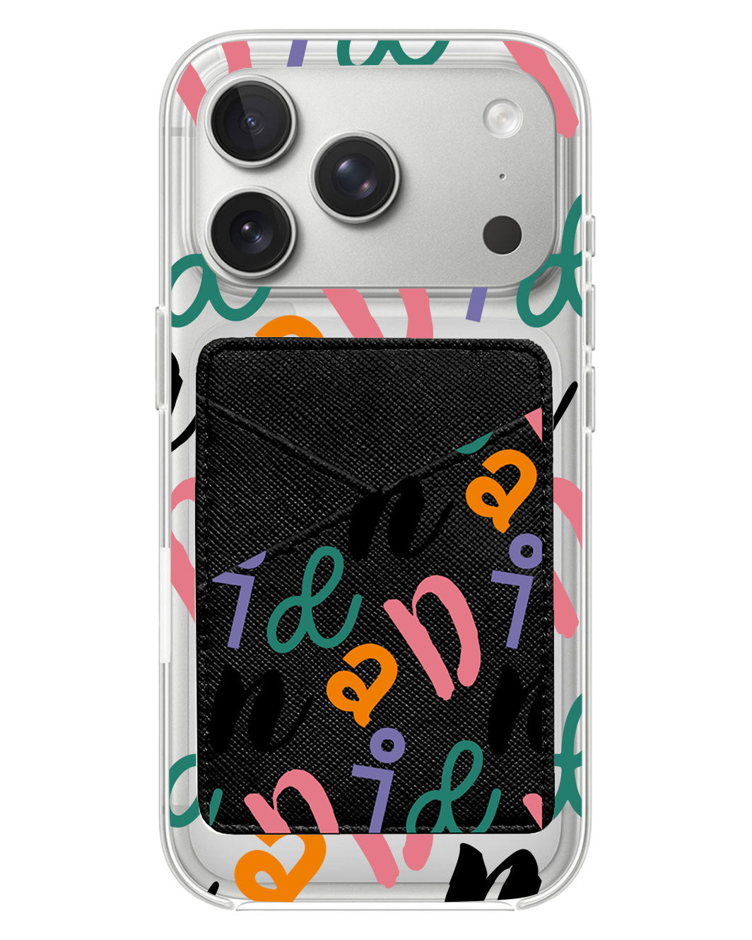 iPhone Phone Wallet Case - Playful Monogram 3.0