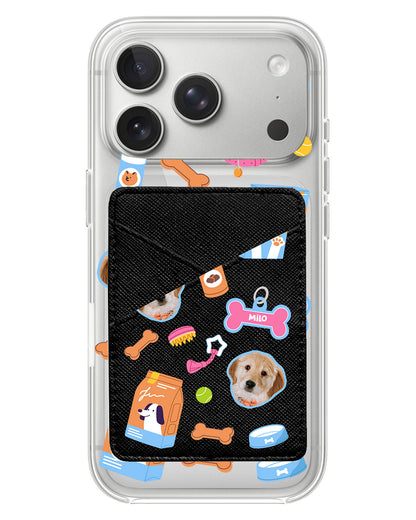 iPhone Phone Wallet Case - Pet Grid Puppy Sweet Treats