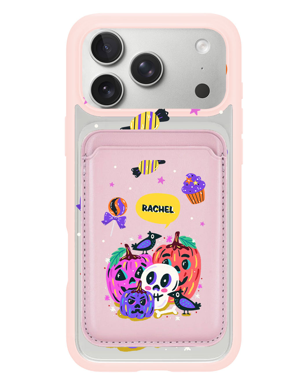 iPhone Magnetic Wallet Case - Pumpkins Monster
