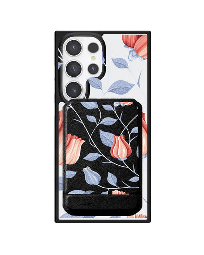 Android Magnetic Multifold Wallet - Red Tulip