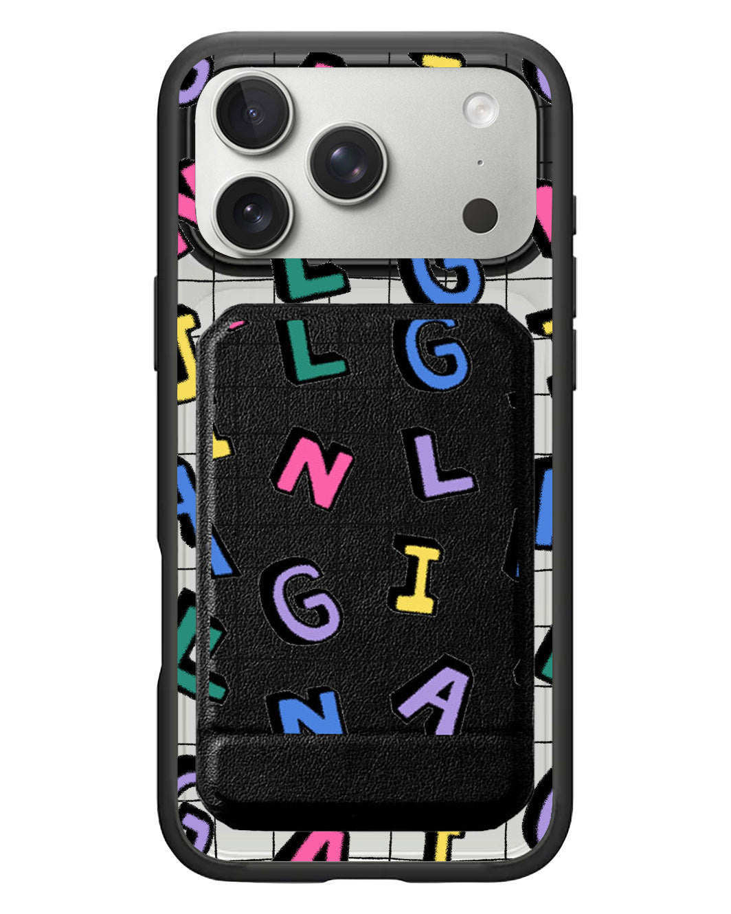 iPhone Magnetic Multifold Wallet - Playful Monogram 2.0
