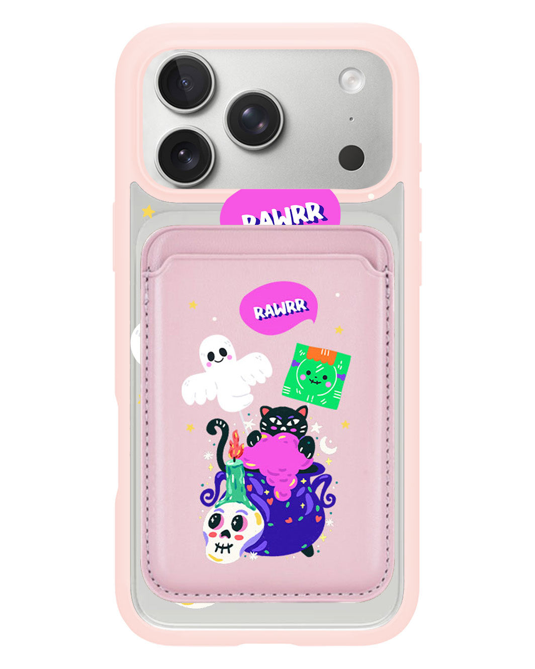 iPhone Magnetic Wallet Case - Cat Monster