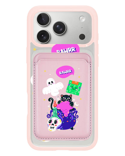 iPhone Magnetic Wallet Case - Cat Monster