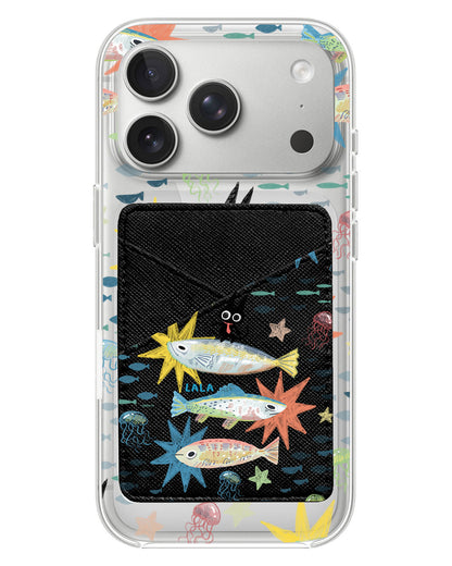 iPhone Phone Wallet Case - The Fish Surfer