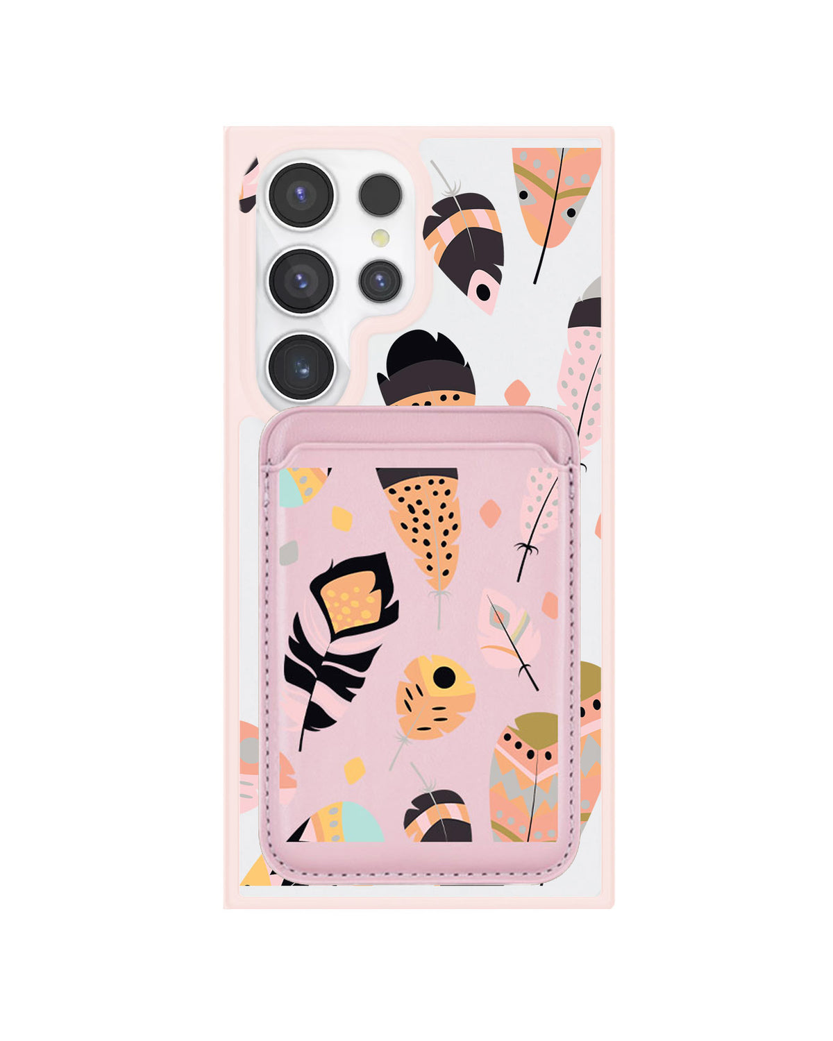 Android Magnetic Wallet Case - Feathers