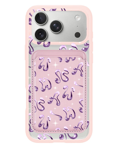 iPhone Magnetic Wallet Case - Chrome Monogram 4.0