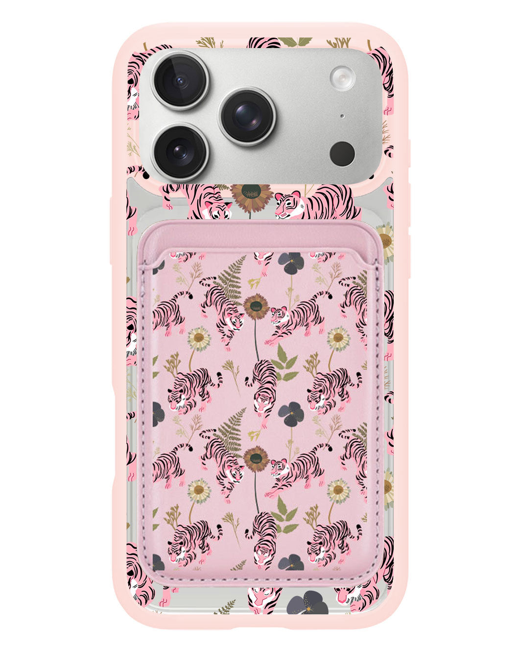 iPhone Magnetic Wallet Case - Tigre Rosa