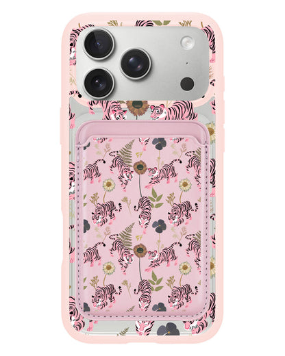 iPhone Magnetic Wallet Case - Tigre Rosa
