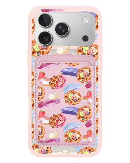 iPhone Magnetic Wallet Case - Waffles