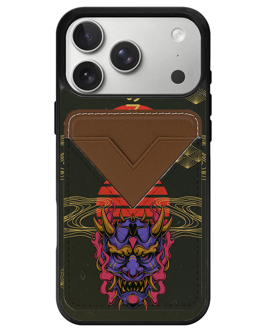 iPhone Avant Wallet Case - Oni Mask