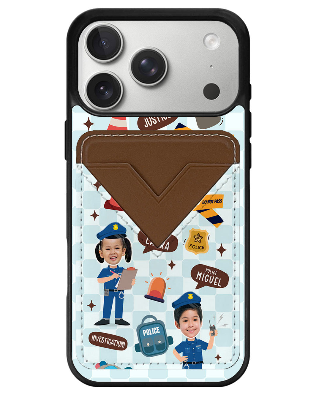 iPhone Avant Wallet Case - Face Grid Dream Police