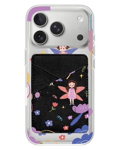 iPhone Phone Wallet Case - Fairy Pattern