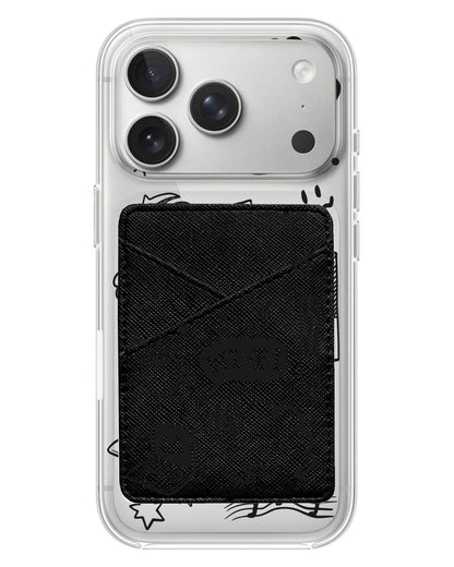 iPhone Phone Wallet Case - Social Black