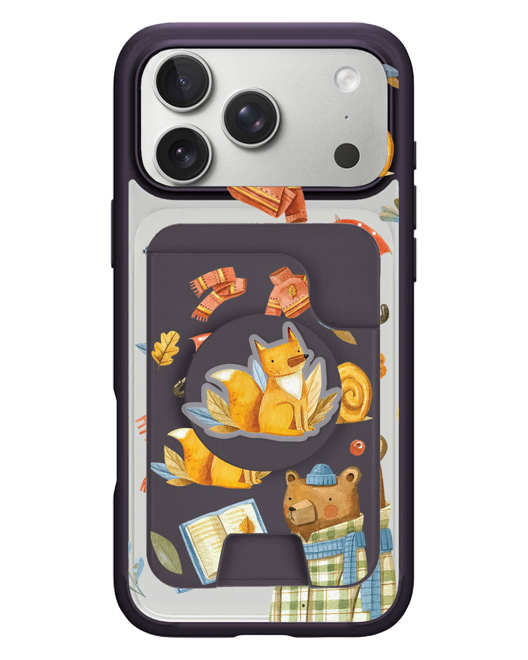 iPhone Magpop Wallet - Bear & Fox