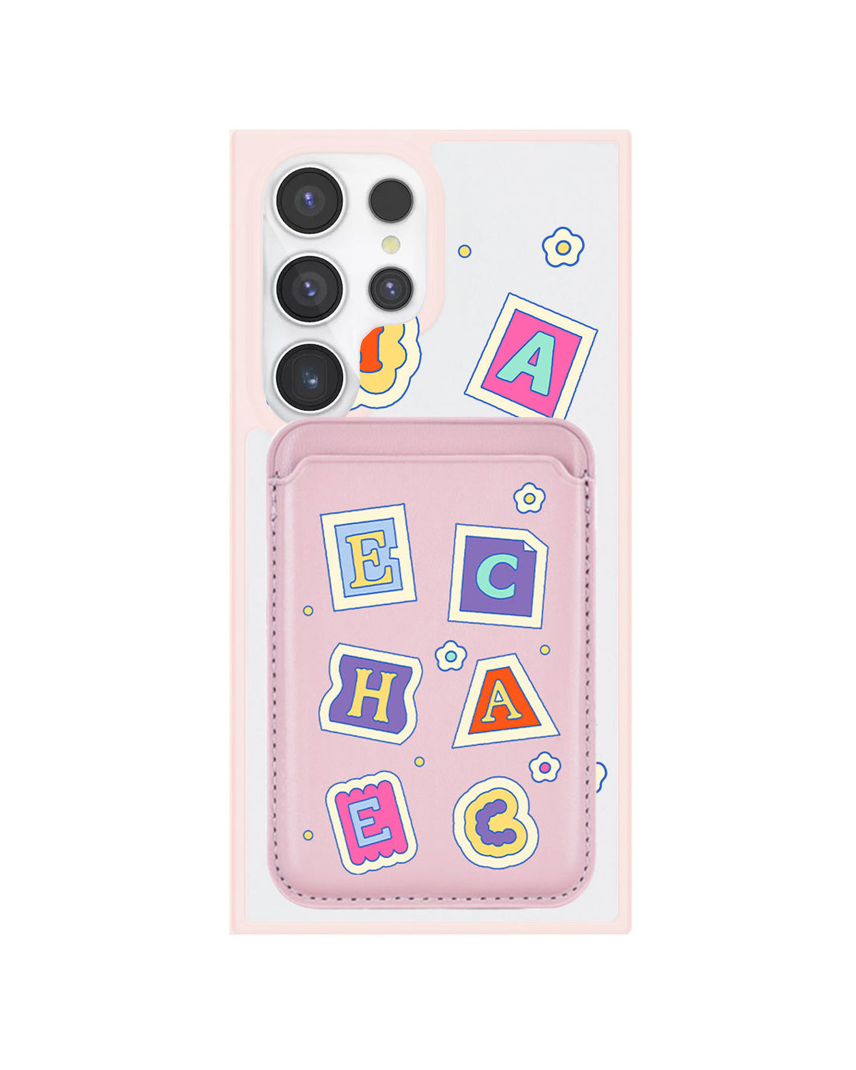 Android Magnetic Wallet Case - Adorable monogram 3.0