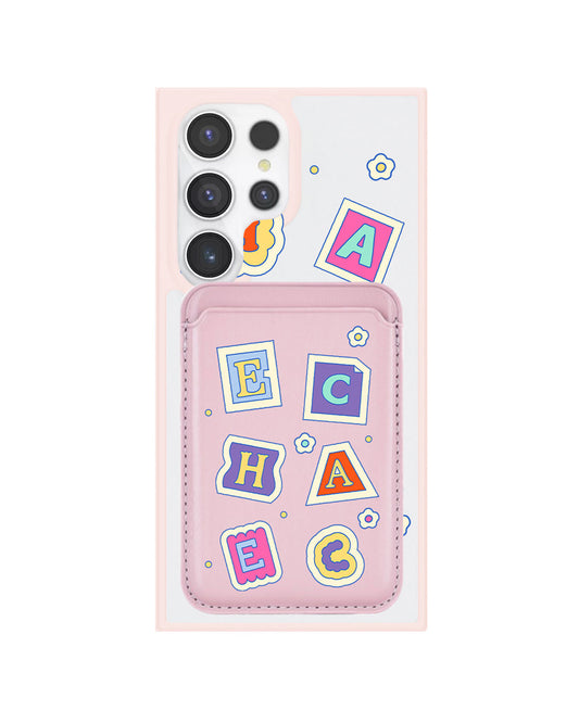 Android Magnetic Wallet Case - Adorable monogram 3.0