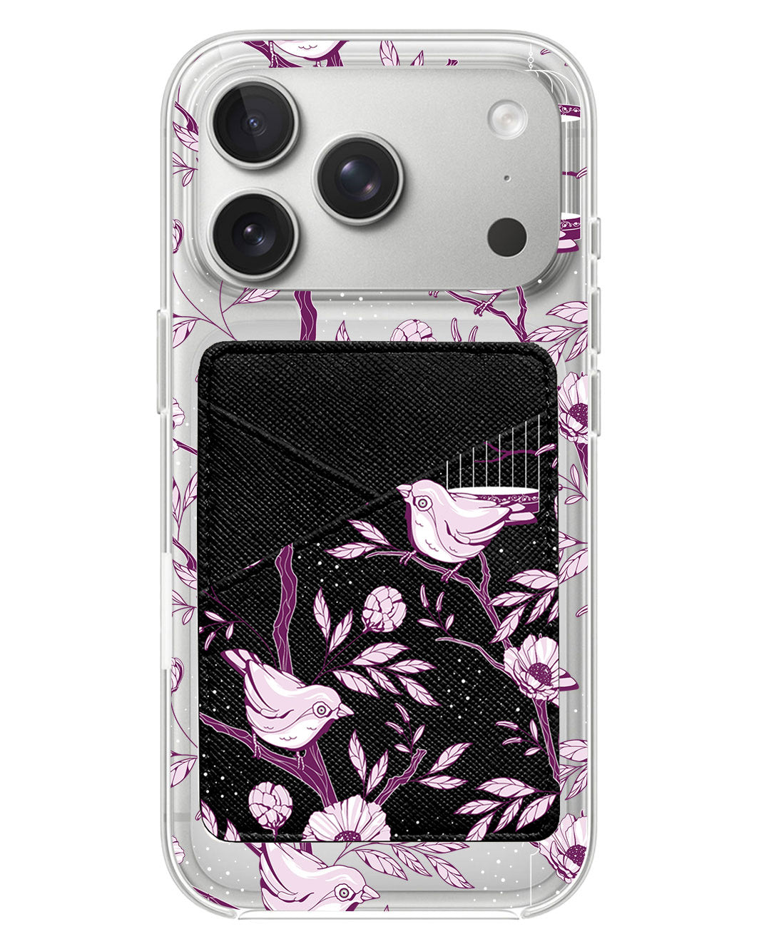 iPhone Phone Wallet Case - Lovebird Monochrome 5.0